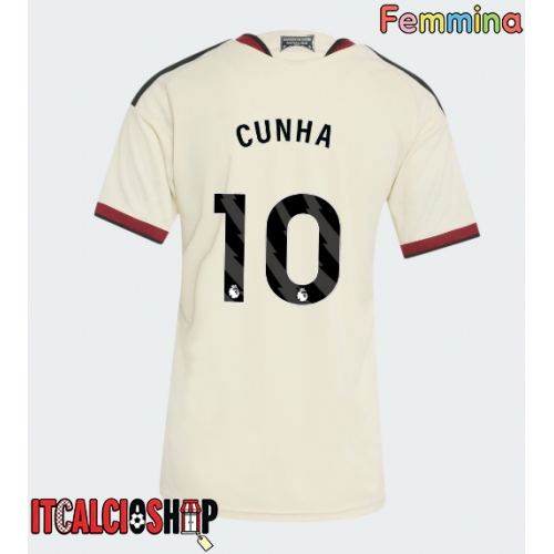 Manchester United Matheus Cunha #10 Terza Maglia Femmina 2026-27 Manica Corta